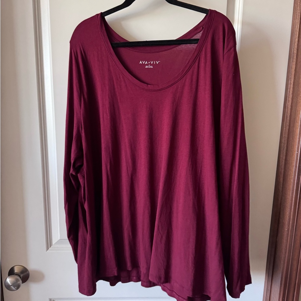 Ava & Viv Women's Deep Red Blouse